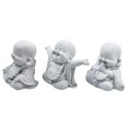 thumbnail image 2 of Fat Smiling Buddha Garden Ornament Sandstone Effect Outdoor Indoor Statue Decor, 2 of 6