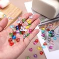 thumbnail image 4 of Uxcell 50Pcs Acrylic Heart Rhinestone 12mm Crystal Gems Rhinestone Plastic Gems Jewelry Stickers Red, 4 of 7