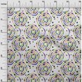thumbnail image 3 of oneOone Tissu Jersey Viscose Multicolore Abstrait Cercle Matériel de Robe Tissu Imprimé Tissu au Mètre 60 Pouces de Large, 3 of 4