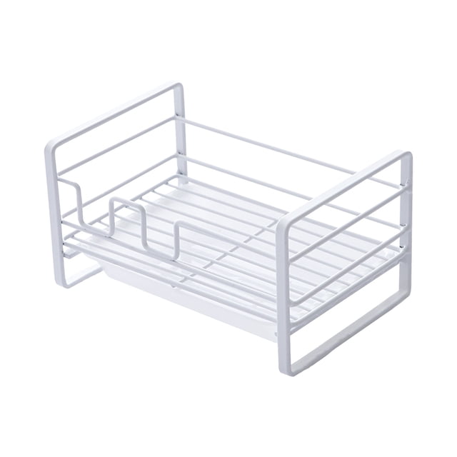 Alloy Sponge Drain Rack - Multi-Purpose Countertop Soap Holder for Kitchen/Bathroom, Wall-Mounted Steel Wool Organizer