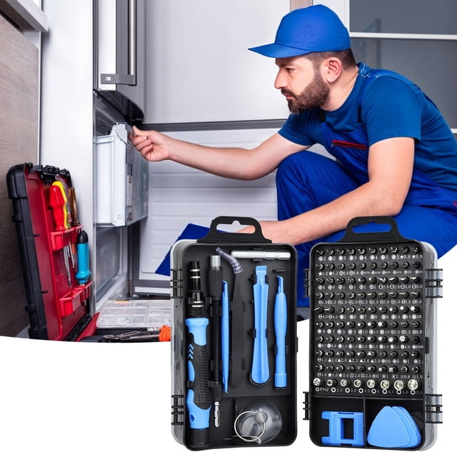 EGNMCR Trousse d'Outils Polyvalente pour Tournevis en Acier au Carbone 115 en un