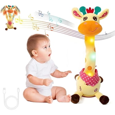 Musical Giraffe Toy – Sings, Dances & Repeats What You Say, Dancing Giraffe Toys, Electronic Giraffe Plush Toy, Interactive Mimicking Toy with Recording, Shining LED Lights (1Pcs)
