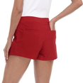 thumbnail image 4 of B91xZ Womens Workout Shorts Drawstring High Waist Casual Wide Leg Shorts,Red M, 4 of 5