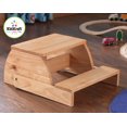 thumbnail image 2 of KidKraft Large Wood Flip Step Stool and Kids Chair - Natural | 15821, 2 of 2
