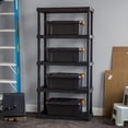 thumbnail image 3 of IRIS Plastic Rack Shelf with 5 Large Shelves, Black, 3 of 4