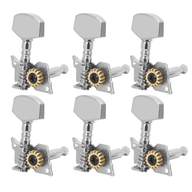 Chevilles et Touches d'Accord de Guitare, Conception Professionnelle Installation Facile Structure Stable Résistance Corrison Têtes de Machine Guitare Grande Durabilité pour Ukulélé 3 Gauche et 3 Droit,2 Gauche et