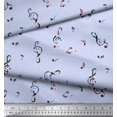 thumbnail image 3 of Soimoi Satin Silk Fabric Notes Musical Instrument Fabric Prints by Yard 42 Inch Wide, 3 of 5