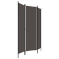 thumbnail image 2 of vidaXL 3-Panel Freestanding Foldable Fabric Room Divider Anthracite 150x180 cm, 2 of 5