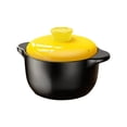 thumbnail image 2 of Yellow Cover Casserole Soup Slow Cooker Household Pot Rice Dry Burning Does Not Crack Natural Gas Open Flame, 2 of 6