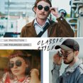 thumbnail image 3 of Joopin Lunettes de Soleil Rondes Rétro Petites pour Hommes Femmes Lunettes de Soleil Rondes Tendance Protection UV400 Teintes Métalliques, 3 of 7