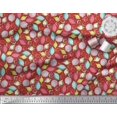 thumbnail image 3 of Soimoi Red Viscose Chiffon Fabric Stripe & Paisley Print Sewing Fabric Yard 42 Inch Wide, 3 of 3