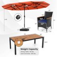 thumbnail image 3 of Costway 11 PCS Patio Wicker Dining Set with Double-Sided Outdoor Umbrella 8 Stackable Chairs, 3 of 9