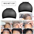 thumbnail image 1 of 4pcs/set Perruque Casquette Élastique Unisexe Cheveux snood Unisexe Perruque Cheveux Extensible Réutilisable snood Cosplay Parti Perruque Net, Noir, 1 of 6