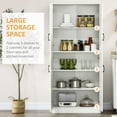 thumbnail image 4 of HOMCOM 71" Kitchen Pantry with 4 Hinged Doors and Adjustable Shelves, 4 of 10
