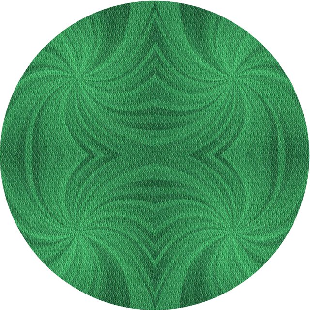 Ahgly Company Tapis Rond Lavable en Machine Intérieur Transitionnel Vert Forêt, 4 Pieds Rond