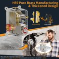 thumbnail image 3 of SR SUN RISE Shower Faucet Set Bathroom Square Rain Shower Head with Handheld Spray Wall Mounted Rainfall Shower Fixtures Brushed Nickel Shower Faucet Trim Repair Kits (Contain Shower Valve)10 Inches, 3 of 5