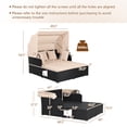 thumbnail image 3 of Gymax Patio Rattan Daybed Lounge Retractable Top Canopy Side Tables Cushions Beige, 3 of 10