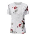 thumbnail image 4 of LSLJS T-Shirts pour Femmes Femmes Été Décontracté T-Shirt à Manches Courtes Bouton Col Rond Chandail Blouse Hauts, 4 of 4