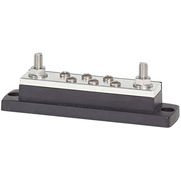 Blue Sea 2128 Maxibus Busbar with 6 x #10-24 Screws and 2 x 5/16" Studs