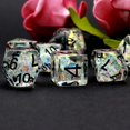 thumbnail image 4 of Arboraoe Clear Rainbow Dice Set 7PCS D&D Dice Iridescent Mylar Filled Resin Polyhedral RPG Game Dungeons and Dragons Gifts, 4 of 5