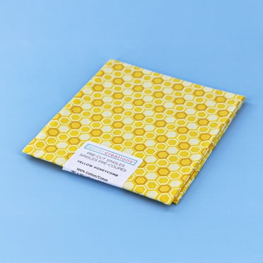 Fabric Creations Fat Quarter, Yellow Honeycomb, 45.7 cm (18 in) × 53.3 cm (21 in) (≈45 × 53 cm (20.9 in)), 18x21