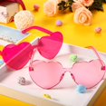 thumbnail image 2 of ORUYROP Lunettes de Soleil en Forme de Cœur Sans Monture Transparentes Lunettes Cœur Colorées Cadeaux de Fête, 2 of 7