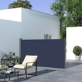 thumbnail image 2 of Outsunny 118" x 79" Retractable Side Awning Folding Privacy Screen Blue, 2 of 10