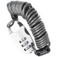 thumbnail image 1 of Bike Helmet Cable Lock, Anti Theft Password Lock 2.2x1.0in Steel Wire Lock Rope Easy To Carry Zinc Alloy  For Bicycle White, 1 of 8