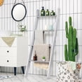 thumbnail image 4 of Gymax Wall Leaning Blanket Ladder Wood Decorative Quilt Blankets Holder Rack Grey, 4 of 10