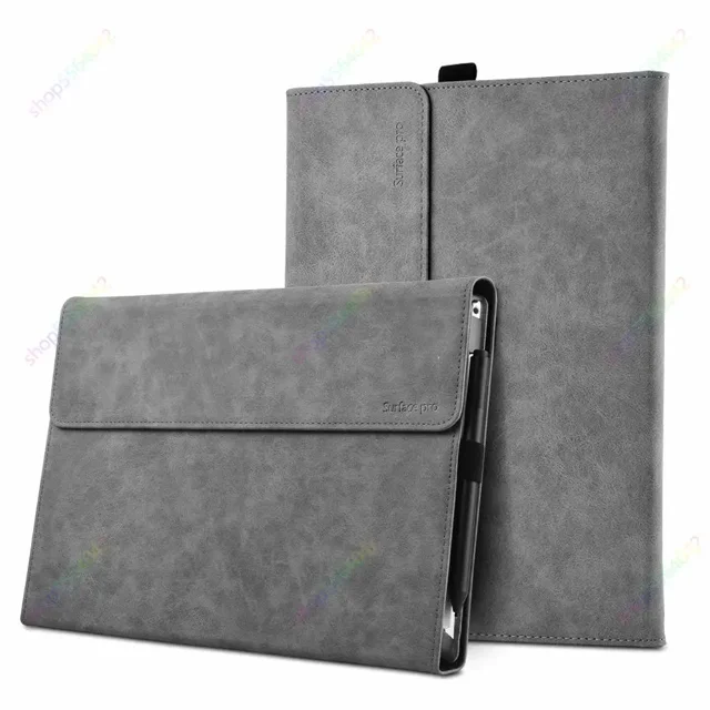 Magnetic Stand Folio Case for Microsoft Surface Pro 6 12.3inch Shockproof Full-Body Rugged Tablet Cover for Surface Pro 7 7 Plus Surface Case Gray For SurfacePro 7Plus