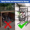 thumbnail image 3 of Kojooin Freestanding Bike Rack for 5 Bicycles, Vertical Indoor Storage Rack with Adjustable Height, Heavy Duty Steel Bike Stand, 300 Lbs Capacity, 3 of 9