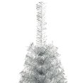 thumbnail image 3 of vidaXL Artificial Half Christmas Tree with Stand Silver 240 cm PET, 3 of 5