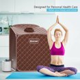 thumbnail image 2 of Costway Portable 2L Steam Sauna Spa Tent w/Chair Coffee, 2 of 10