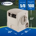 thumbnail image 3 of Suncast 100-Ft. Powerwind Automatic Rewind Hose Reel, Light Taupe (2 Pack), 3 of 12
