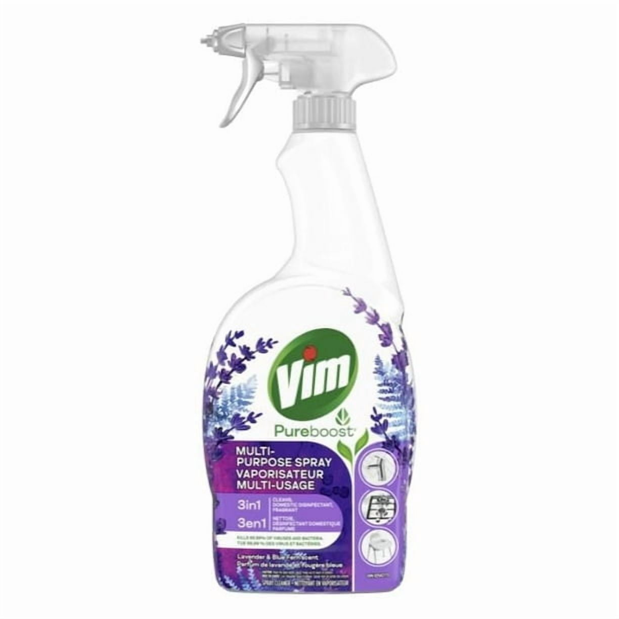 Vim Aroma & Shine Multi-Purpose Lavender & Blue Fern Spray 700ml Uplifting Freshness!