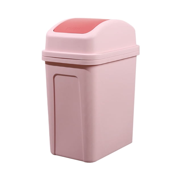 (2 Pack) Large Kitchen Can with Swing Top Lid Durable Garbage for Home Living Room Waste Storage Covered Dustbin