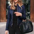 thumbnail image 2 of CEHVOM Women Long Sleeve Open Front Short Cardigan Short Suit Jacket Coat Top, 2 of 8