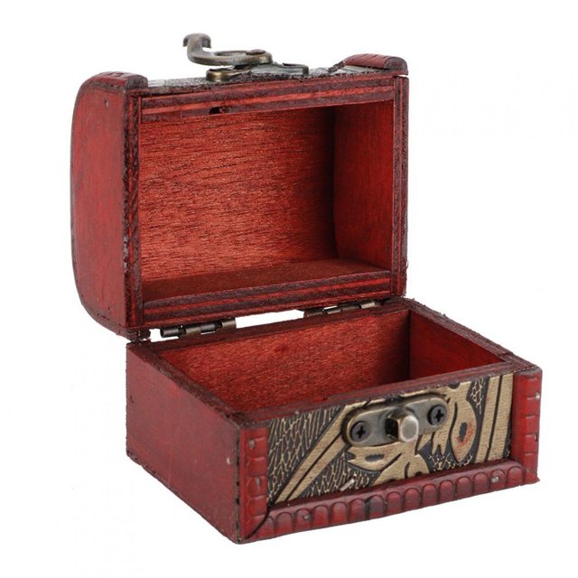 Rdeghly Antique Retro Wood Jewelry Storage Box Bracelet Necklace Organizer Gift Box