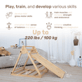 thumbnail image 3 of Triangle Climber with Ramp - Premium Wooden Climbing Triangle for Sliding and Climbing - 2 in 1 Stable Toddler Climber Structure - Indoor Kids Climbing Net Toys - Kids Climber - PYRAMIDA, 3 of 7
