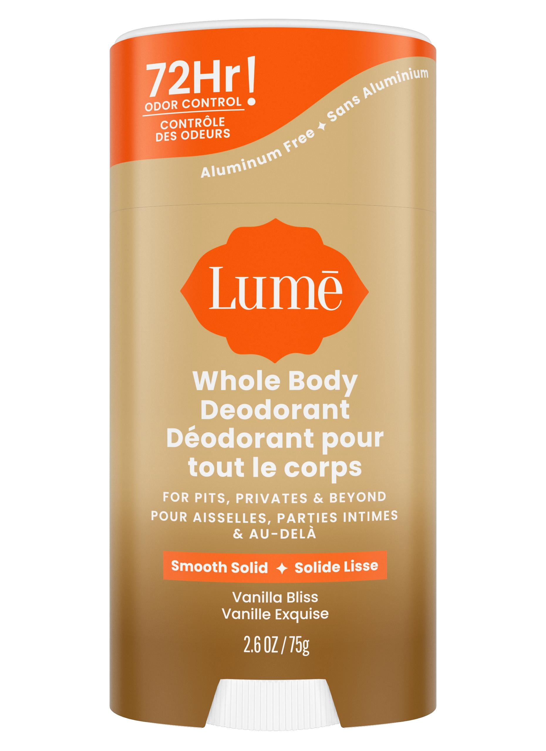 Lume Whole Body Women‚Äôs Deodorant - Smooth Solid Stick Aluminum Free Vanilla Bliss 2.6oz