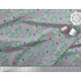 thumbnail image 2 of Soimoi Polyester Crepe Fabric Geometric Sign,Clover & Monstera Leaves Fabric Prints by Yard 52 Inch Wide, 2 of 3