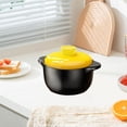 thumbnail image 4 of Yellow Cover Casserole Soup Slow Cooker Household Pot Rice Dry Burning Does Not Crack Natural Gas Open Flame, 4 of 6