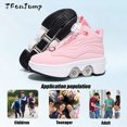 thumbnail image 4 of Chaussures à Roulettes à 4 Roues pour Filles Chaussures de Mode avec Roues Patins à Roulettes Réglables pour Femmes Chaussures Espadrilles avec Roues, 4 of 5