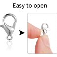 thumbnail image 4 of GHSDFBB 250pcs Lobster Claw Clasps With Open Jump Rings Set,jewelry Bracelet Connectors Necklace Clasp Bracelet Clasp Jump Rings For Jewelry Making (silver), 4 of 7