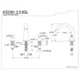 thumbnail image 2 of Kingston Brass KS2362GL Kingston Brass Royale Two Handle Roman Tub Filler, 2 of 2