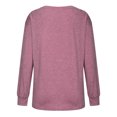thumbnail image 4 of Hauts d'Entraînement pour Femmes Imprimé Décontracté de Noël Manches Longues Col Rond Blouses en Solde, 4 of 5