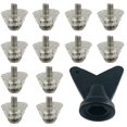 thumbnail image 1 of GLFILL 12 Pcs Crampons de Bottes de Soccer Pointes Stables Antidérapantes Crampons de Chaussures de Soccer Rugby pour Chaussures de Randonnée Crampons de Remplacement avec Clé, 1 of 9