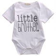 thumbnail image 3 of Summer Tops Matching Gray Big Brother T-shirt Tee / White Little Brother Romper, 3 of 5