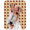thumbnail image 1 of 7.75 x 9.25 In. Wire Fox Terrier Fall Leaves Mouse Pad, Hot Pad Or Trivet, 1 of 1