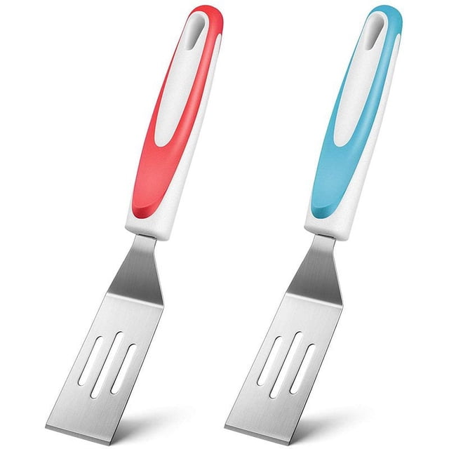 2 Pcs Mini Spatule de Service pour Brownies Couper et Servir Spatule à Biscuits Mini Spatule Ajourée pour Retourner la Cuisson des Oeufs